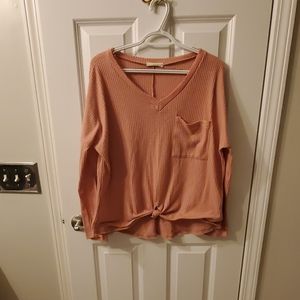 Blush long sleeve shirt. Size small